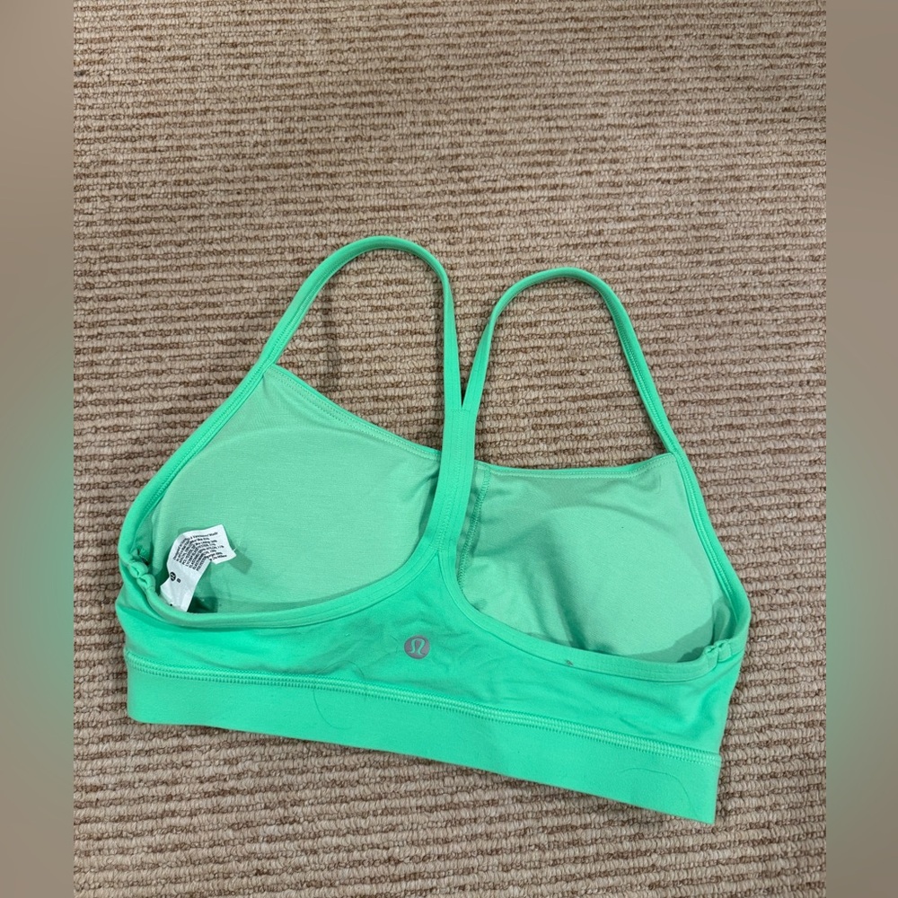 Lululemon Women's Neon Green Flow Y Nulu Sports Bra - Picture 4 of 5